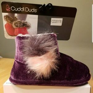 Cuddl Duds Velvet Bootie Size 5-6